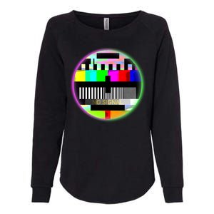 Cool Retro No Tv Signal Womens California Wash Sweatshirt