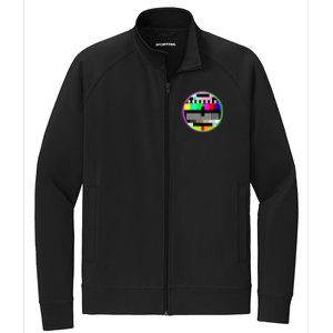 Cool Retro No Tv Signal Stretch Full-Zip Cadet Jacket