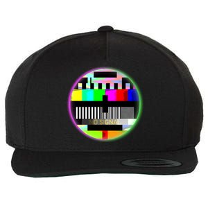 Cool Retro No Tv Signal Wool Snapback Cap