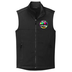 Cool Retro No Tv Signal Collective Smooth Fleece Vest