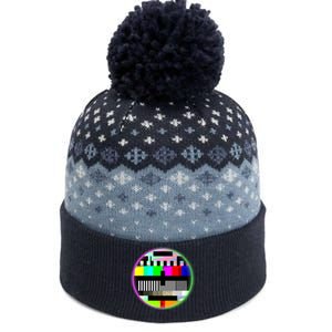 Cool Retro No Tv Signal The Baniff Cuffed Pom Beanie