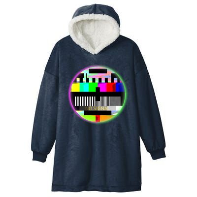 Cool Retro No Tv Signal Hooded Wearable Blanket