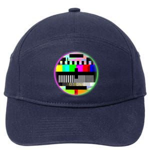 Cool Retro No Tv Signal 7-Panel Snapback Hat