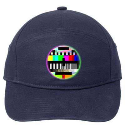 Cool Retro No Tv Signal 7-Panel Snapback Hat