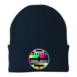 Cool Retro No Tv Signal Knit Cap Winter Beanie