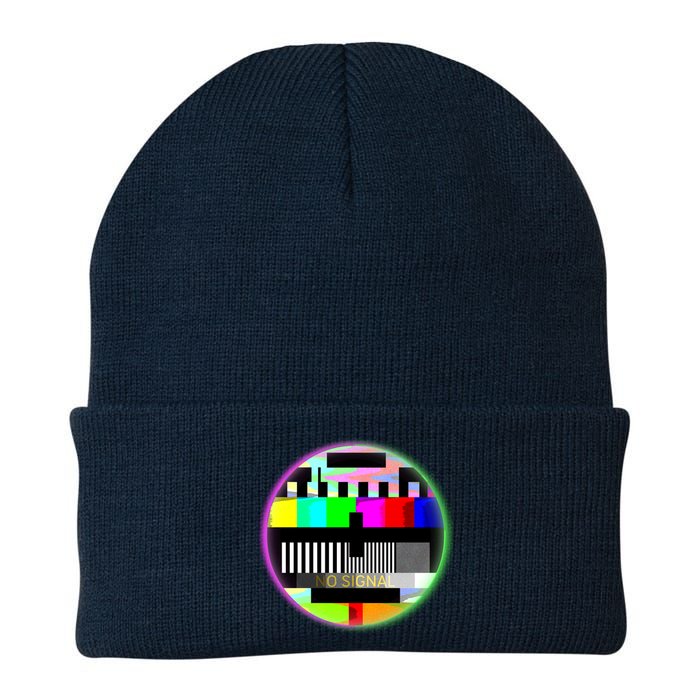 Cool Retro No Tv Signal Knit Cap Winter Beanie