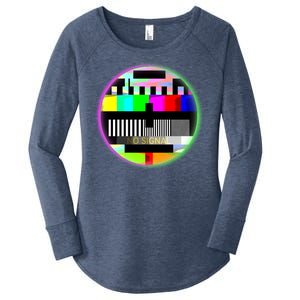 Cool Retro No Tv Signal Women's Perfect Tri Tunic Long Sleeve Shirt