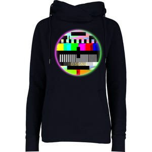 Cool Retro No Tv Signal Womens Funnel Neck Pullover Hood