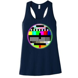 Cool Retro No Tv Signal Women's Racerback Tank