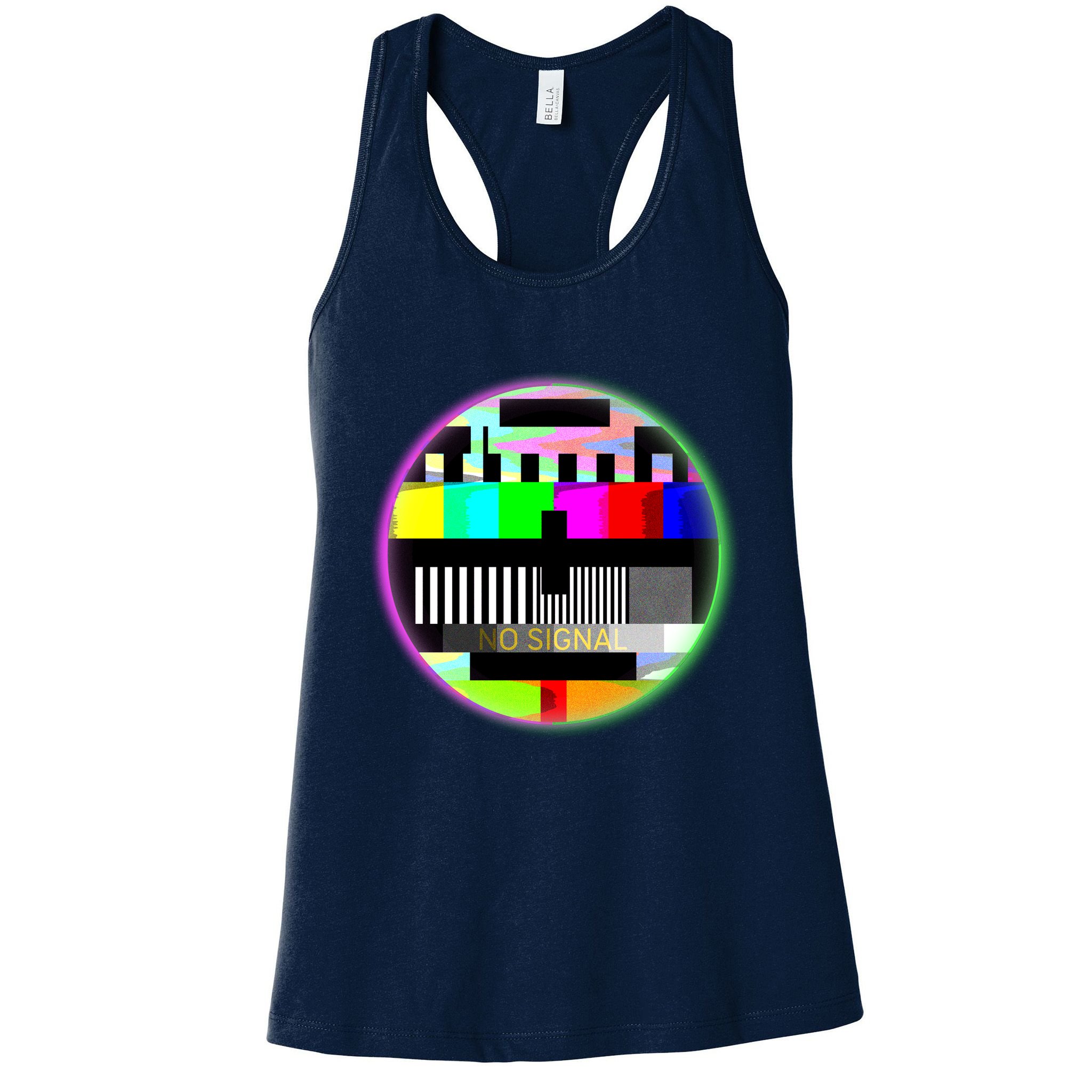 Cool Retro No Tv Signal Womens Tank Top