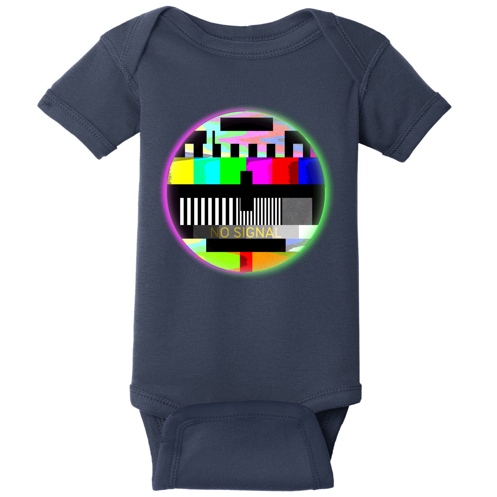 Cool Retro No Tv Signal Baby Bodysuit
