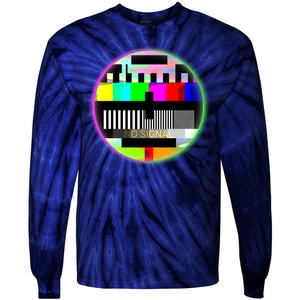 Cool Retro No Tv Signal Tie-Dye Long Sleeve Shirt