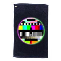 Cool Retro No Tv Signal Golf Towel