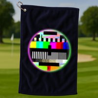 Cool Retro No Tv Signal Golf Towel