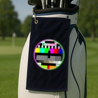Cool Retro No Tv Signal Golf Towel
