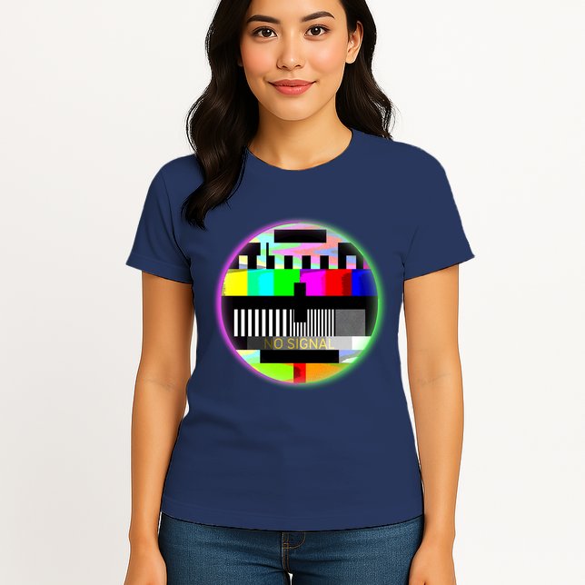 Cool Retro No Tv Signal Womens T-Shirt
