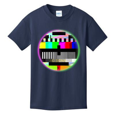 Cool Retro No Tv Signal Kids T-Shirt