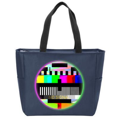 Cool Retro No Tv Signal Zip Tote Bag