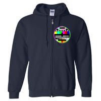 Cool Retro No Tv Signal Full Zip Hoodie