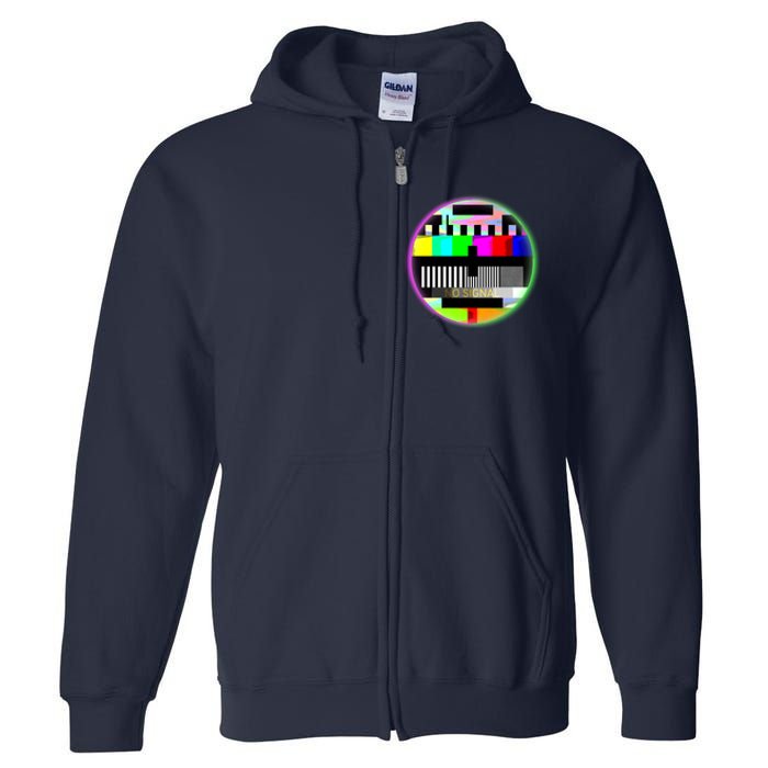 Cool Retro No Tv Signal Full Zip Hoodie