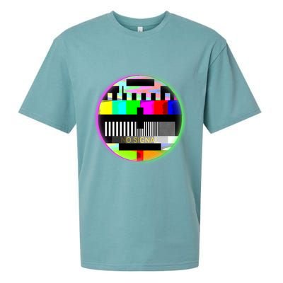 Cool Retro No Tv Signal Sueded Cloud Jersey T-Shirt