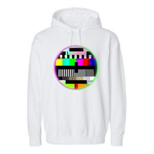 Cool Retro No Tv Signal Garment-Dyed Fleece Hoodie