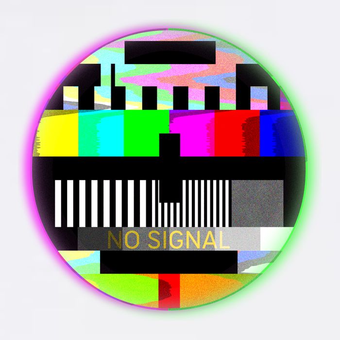 Cool Retro No Tv Signal Garment-Dyed Sweatshirt