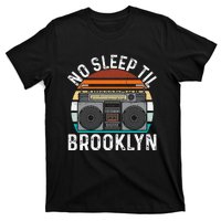 Cool Retro No Sleep Til Brooklyn Old School Portable Stereo T-Shirt