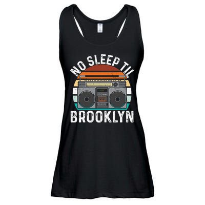 Cool Retro No Sleep Til Brooklyn Old School Portable Stereo Ladies Essential Flowy Tank