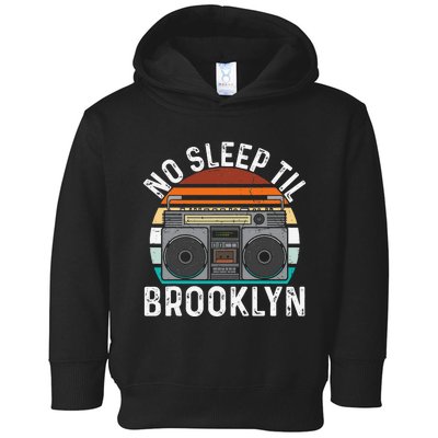 Cool Retro No Sleep Til Brooklyn Old School Portable Stereo Toddler Hoodie