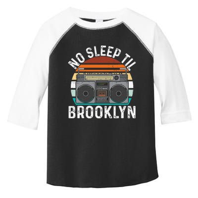 Cool Retro No Sleep Til Brooklyn Old School Portable Stereo Toddler Fine Jersey T-Shirt