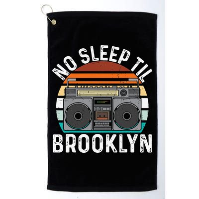 Cool Retro No Sleep Til Brooklyn Old School Portable Stereo Golf Towel