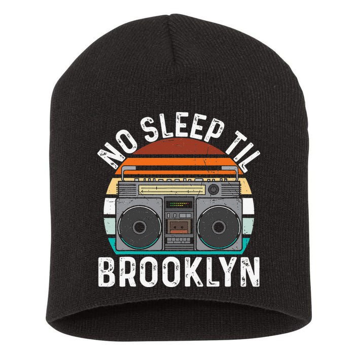 Cool Retro No Sleep Til Brooklyn Old School Portable Stereo Short Acrylic Beanie