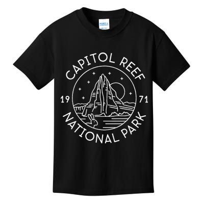 Capitol Reef National Park 1971 Wayne County Utah Kids T-Shirt