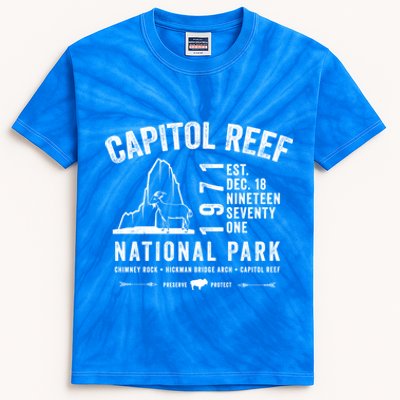 Capitol Reef National Park Utah Souvenir Gift Kids Tie-Dye T-Shirt