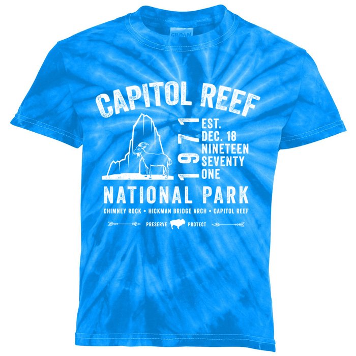 Capitol Reef National Park Utah Souvenir Gift Kids Tie-Dye T-Shirt