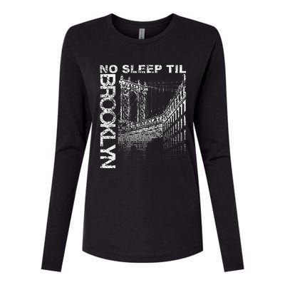 Cool Retro No Sleep Til Brooklyn Old School Portable Stereo Womens Cotton Relaxed Long Sleeve T-Shirt