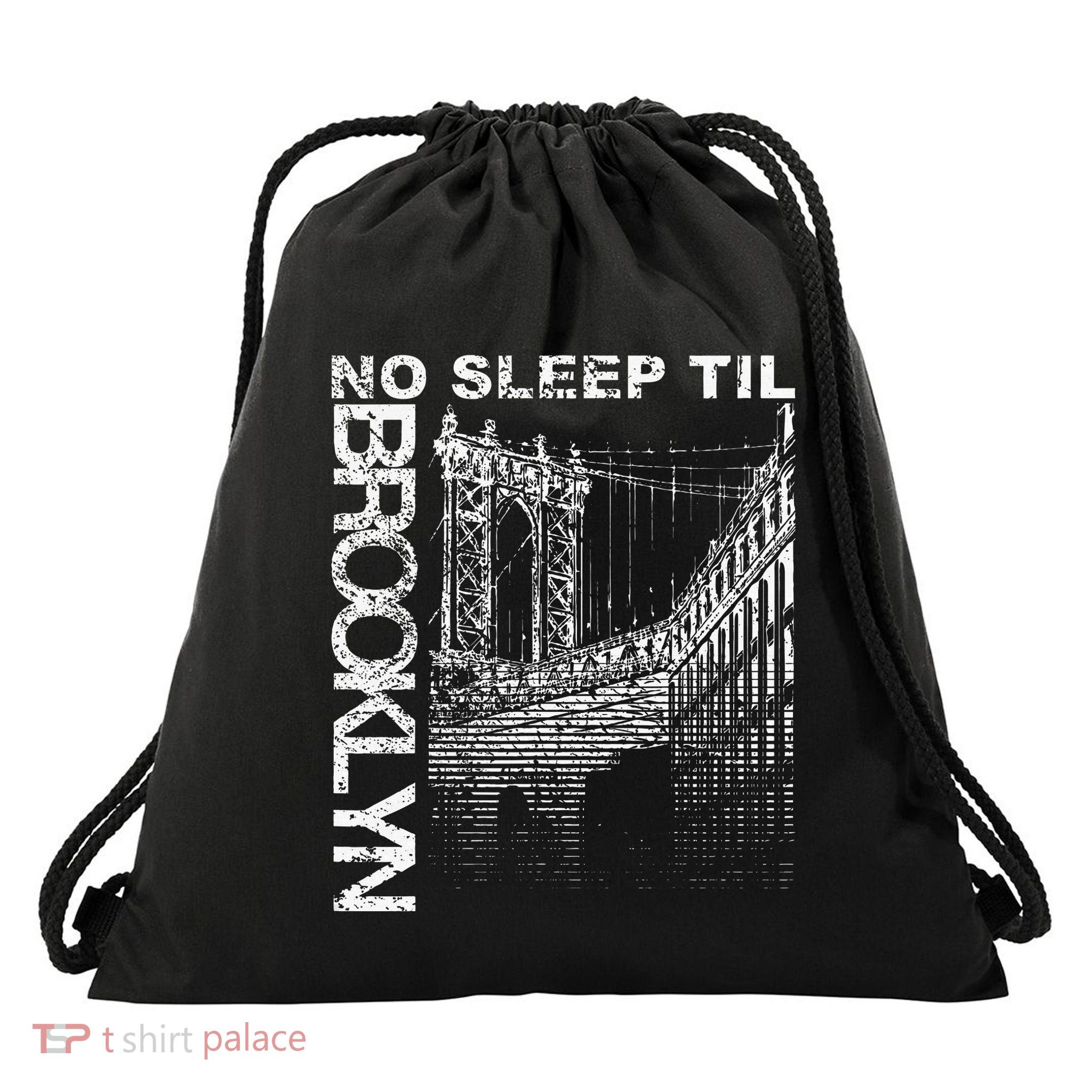 Cool Retro No Sleep Til Brooklyn Old School Portable Stereo Drawstring Bag