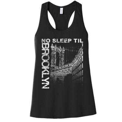 Cool Retro No Sleep Til Brooklyn Old School Portable Stereo Women's Racerback Tank