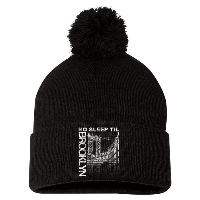 Cool Retro No Sleep Til Brooklyn Old School Portable Stereo Pom Pom 12in Knit Beanie