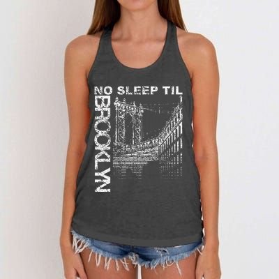 Cool Retro No Sleep Til Brooklyn Old School Portable Stereo Women's Knotted Racerback Tank