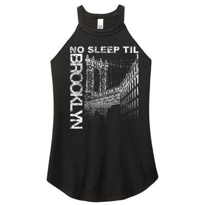 Cool Retro No Sleep Til Brooklyn Old School Portable Stereo Women’s Perfect Tri Rocker Tank