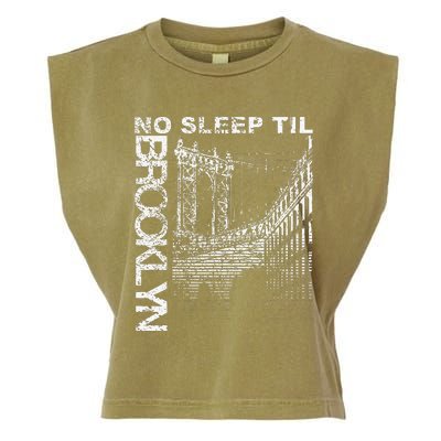 Cool Retro No Sleep Til Brooklyn Old School Portable Stereo Garment-Dyed Women's Muscle Tee