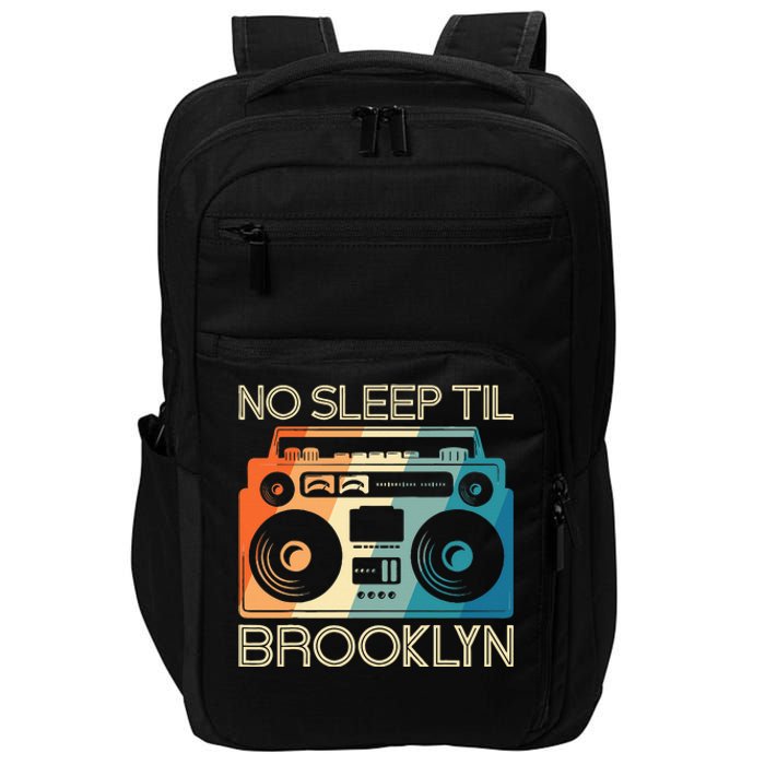 Cool Retro No Sleep Til Brooklyn Old School Portable Stereo Impact Tech Backpack