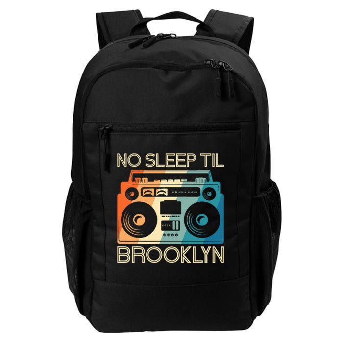 Cool Retro No Sleep Til Brooklyn Old School Portable Stereo Daily Commute Backpack