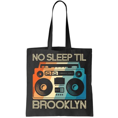 Cool Retro No Sleep Til Brooklyn Old School Portable Stereo Tote Bag