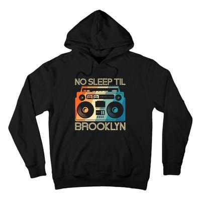 Cool Retro No Sleep Til Brooklyn Old School Portable Stereo Tall Hoodie