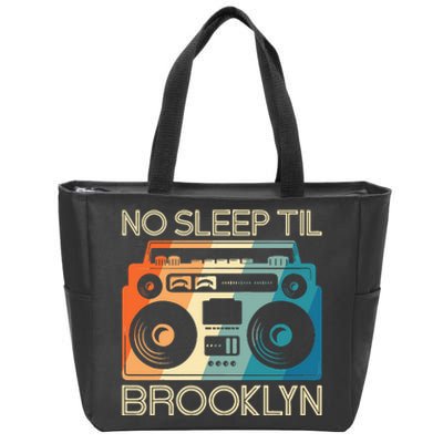 Cool Retro No Sleep Til Brooklyn Old School Portable Stereo Zip Tote Bag