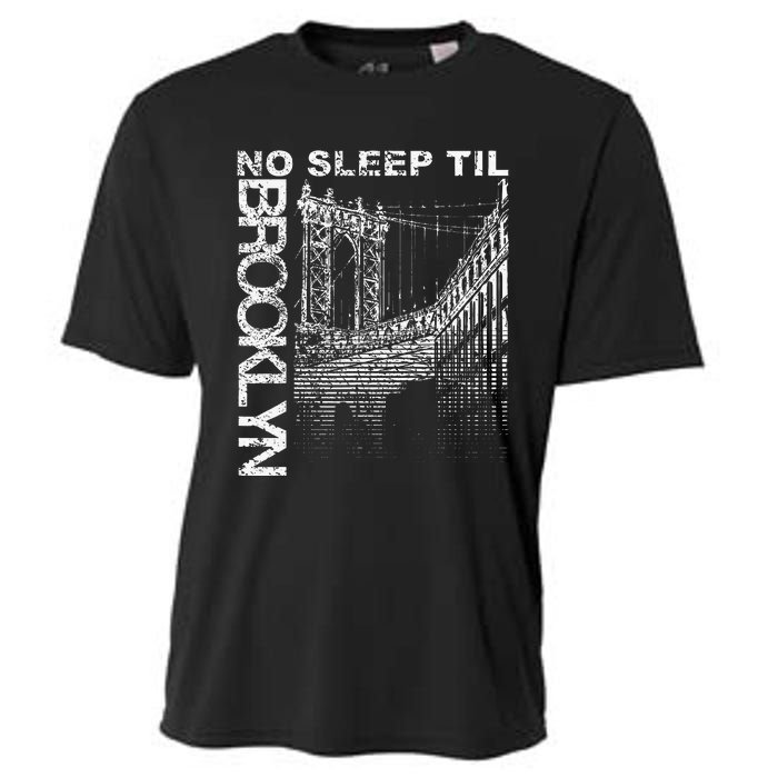 Cool Retro No Sleep Til Brooklyn Old School Portable Stereo Cooling Performance Crew T-Shirt