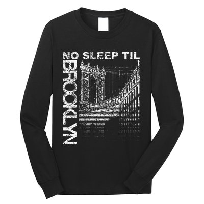 Cool Retro No Sleep Til Brooklyn Old School Portable Stereo Long Sleeve Shirt